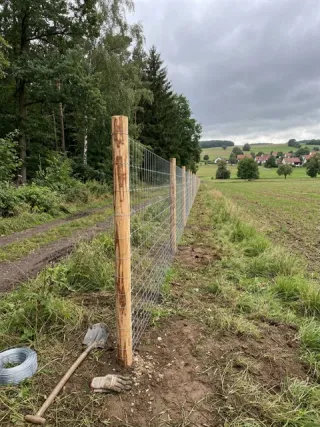 Wildzaun in Würzburg - fachgerechte Ausführung vor Ort